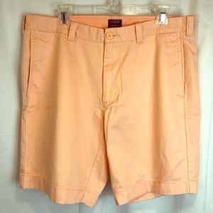 J Crew Gramercy Peach Flat Front Cotton Shorts